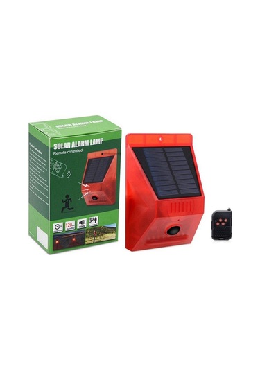 Upway Güneş Enerjili Solar Sesli Alarm Sistemi 129 Db Sesli Pır Hareket Sensörlü Kumandalı