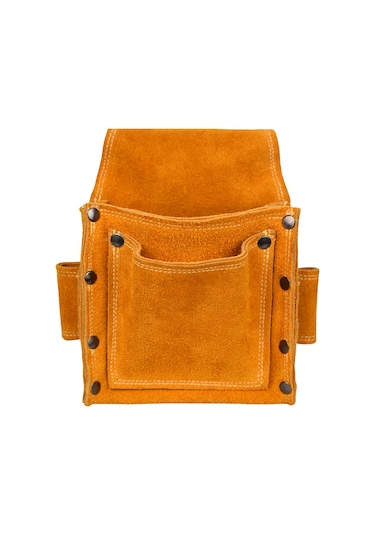 İş Çivisi Cebi Hakiki Deri Kalınlaştırılmış Aşınmaya Dayanıklı Çivi Yükleyici Bel Çantası Kemer Dahil Değildir