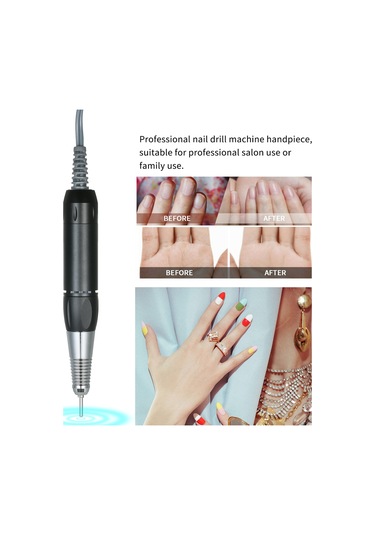 Geeroyoo 202 Elektrikli Tırnak Taşlama Makinesi Kalem Tasarımı Sessiz Ve Titreşimsiz Yedek Sap, Siyah