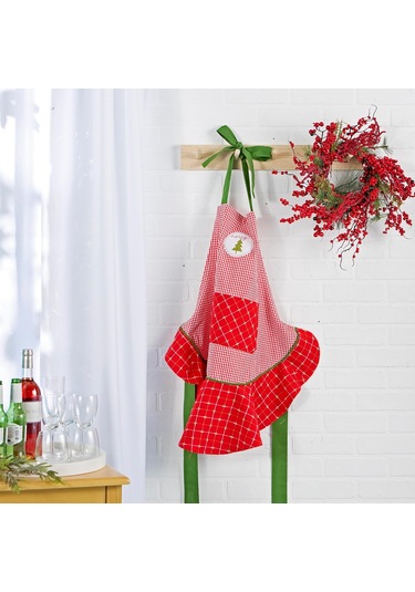 Kadınlar Noel Mutfak Önlüğü Yemek Pişirmek İçin Ayarlanabilir Yetişkin Boyutu, Neşeli Ağaç, Diğer