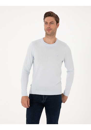 Pierre Cardin Erkek Açık Mavi Kazak /triko 50314192-vr003 Açık Mavi