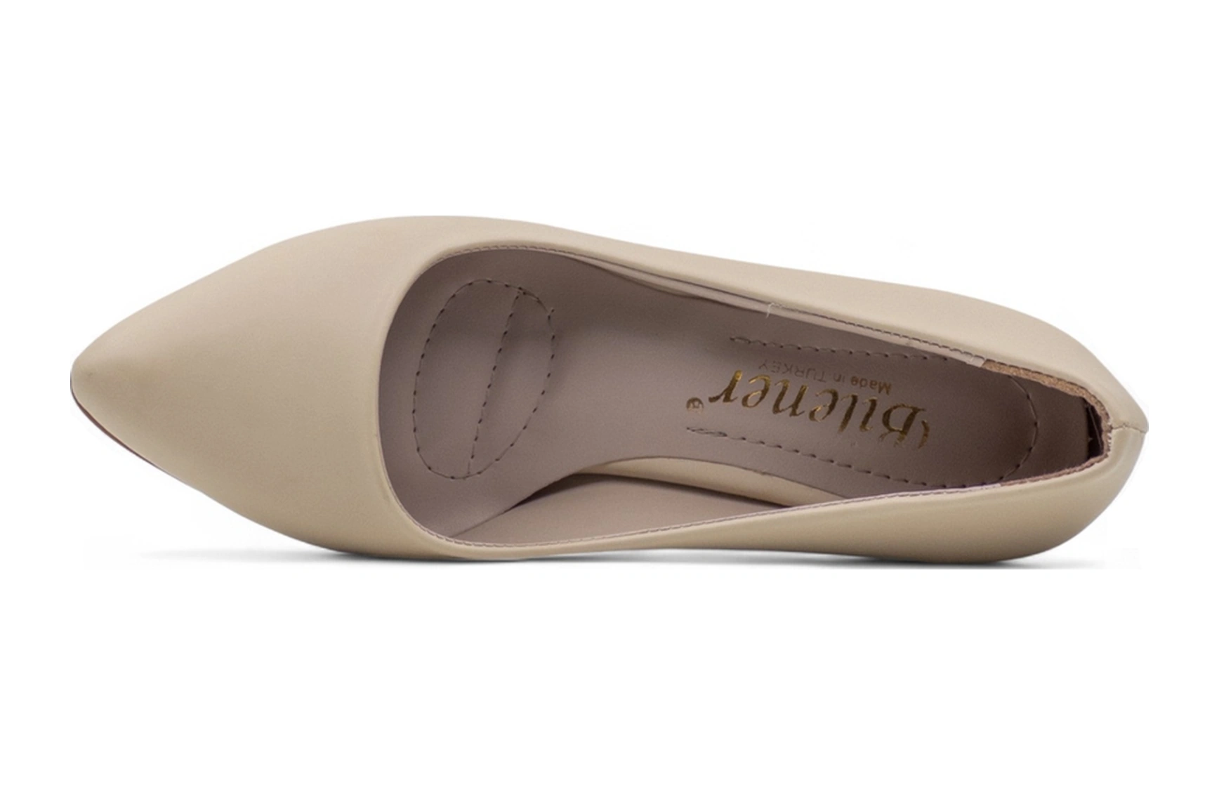 Bilener 0801 Düz Kadın Stiletto Krem