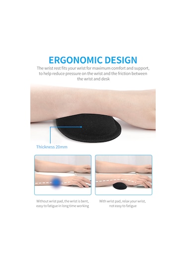 Ergonomik Mouse Bilek Desteği Yumuşak Bellek Köpük,pembe