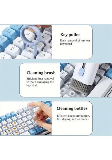 7&amp Apos Si 1 Arada Çok Fonksiyonlu Klavye Temizleme Fırçası 5 Çok Renkli