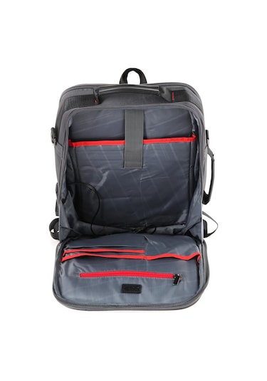 Ççs 51268 Usb Giriş 15.6 İnc Laptop Sırt Çantası-gri Gri