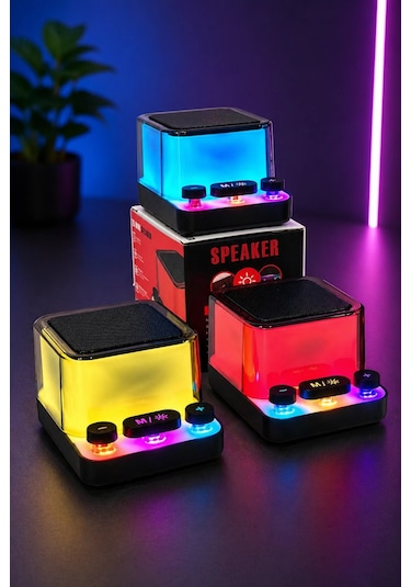 Jrl Z6 Mini Rgb Işıklı Kablosuz Bluetooth Hoparlör - Mekanik Klavye Tuşlu, Speaker