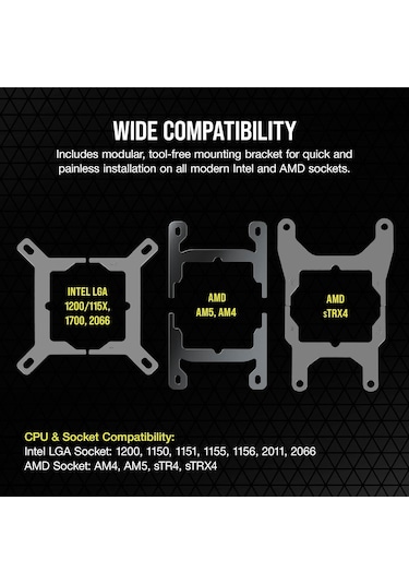 Corsaır Icue H170ı Elıte Capellıx Xt 420mm Cw-9060071-ww Rgb Sıvı Siyah Işlemci Soğutucusu