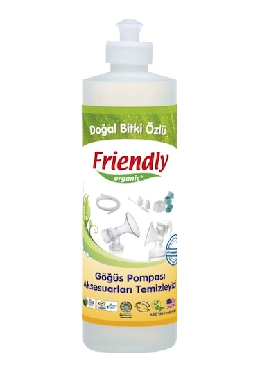 Friendly Organic Göğüs Pompası Aksesuarları Temizleyici - 473 ml