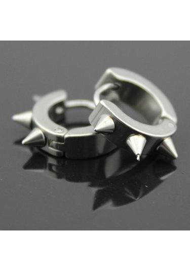 13 Erkek Kadın Moda Punk Gotik Paslanmaz Çelik Halka Saplama Küpe Takı Çok Renkli