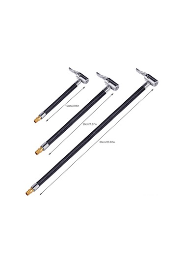Mufunye Motosiklet Lastiği Akülü Hava Pompa Uzatma Hortumu 20cm Dayanıklı Kauçuk Metal - Hava Sızıntısı Yok