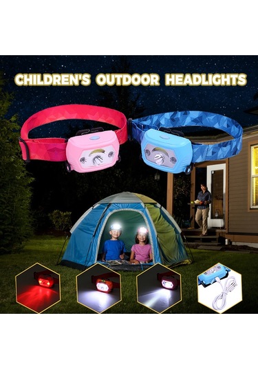 Erkek Kız Hediye Doğum Günü Noel Yıl 2 İçin Led Kafa Işık Lambası Siyah