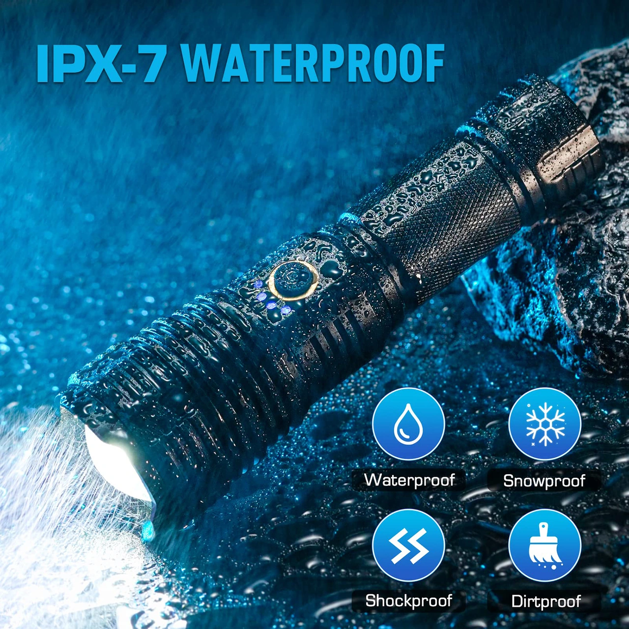 Dofolink Xhp70.2 Led Feneri: 5 Aydınlatma Modu, Geliştirilebilir Odak, 5000mah Pil, 24 Saat Kullanım Süresi, Type-c Şarj, Ipx7 Su Geçirmez Siyah