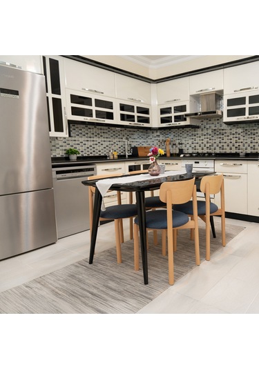 Keynote Natural Ahşap 4'lü Mutfak Salon Yemek Odası Sandalyesi