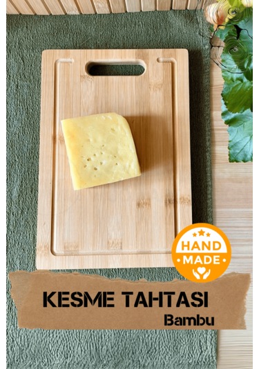 El Yapımı Bambu Ahşap Kesme Tahtası 30 X 20 Cm