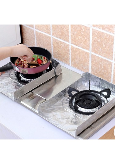 Sones 2 Adet Gazlı Ocak Koruyucu Folyo Isıya Dayanıklı Kir Önleyici Astar Temizlik Mutfak Aletleri Matı