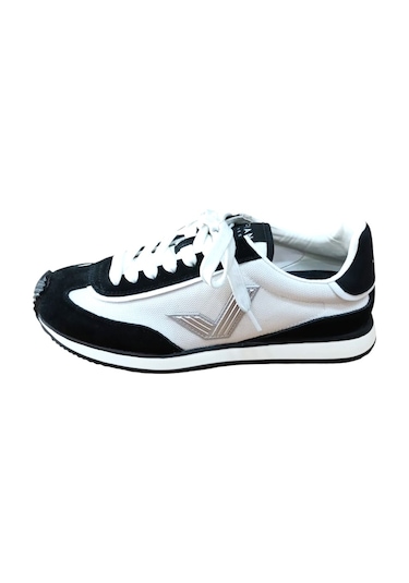 Lufian Gaban Erkek Deri Sneaker Ayakkabı Siyah Beyaz