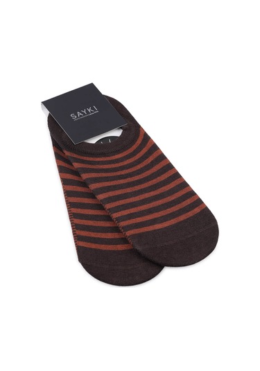 Bej Desenli Pamuklu İkili Babet Çorap 33835 Model49