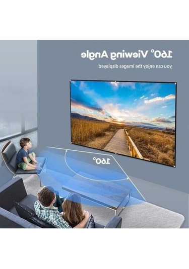 Ankatek Ofis Monte Katlanabilir Jzr-gy 80 Hd Hava Ev Duvara Dayanıklı Açık 16:9 Ge Taşınabilir Sinema Projeksiyon Perdesi