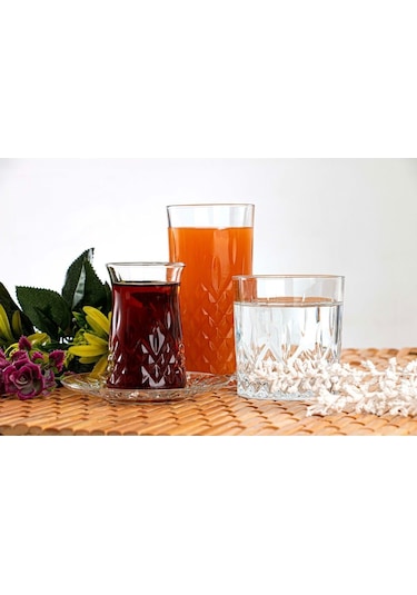 Plt Design Lav Odin 25 Parça Sofra Seti - Bardak Seti-çay-meşrubat-su Bardağı Ve Karaf