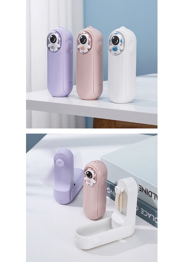 Aurora Usb Şarj Edilebilir Katlanır Küçük Fan Mor