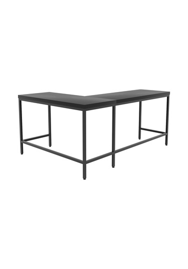 Şekilli Ceviz Masa Çalışma Masası Oyun Masası Siyah