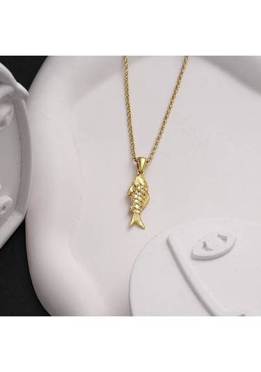 İpek Silver 925 Ayar Gümüş Balık Unısex Kolye Gümüş