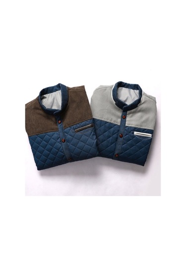 Pasifix Düz Renkli Kolaj Yaka Erkek Ceket 001