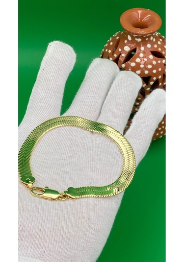 Xuping 14 Ayar İtalyan Yassı Model Bileklik Gold