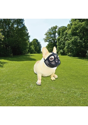 Homyl Ayarlanabilir Pet Köpek Maskesi Anti Tam-örgü-siyah-s