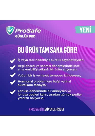 Prosafe Günlük Ped Extra Uzun 20'li