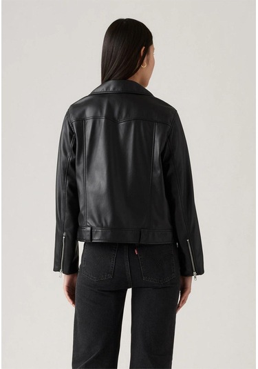 Kadın Kendal Moto Biker Deri Ceket - A9373-0000-5112 Siyah