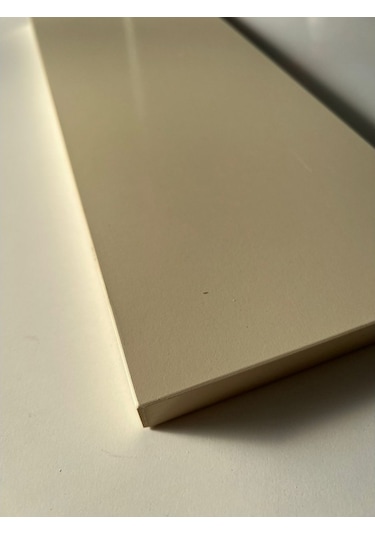 Rafkestir Parlak krem  Dolap kapağı imalatı 18 mm suntalam malzeme ( menteşe delikli )