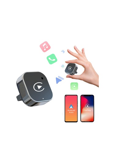 Youtek Kablosuz Carplay Adaptörü, Type-c Dönüştürücü İle, Otomatik Bağlantı, Entegre Navigasyon/müzik/siri/dahili Çağrı Desteği, İos/android Uyumlu