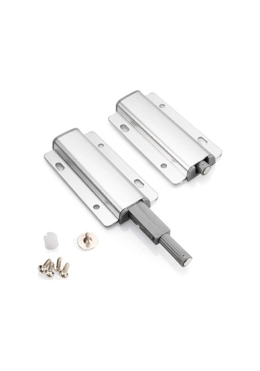 Expertland Manyetik Mobilya Kapanıcı Push-to-open, 2 Adet. 276618925 Gümüş