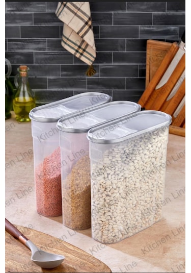 Erzak Saklama Kabı 4 Litre 3 Adet