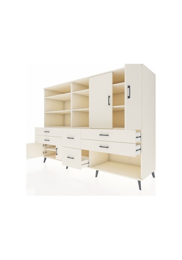 Kronos Dolap 10 Raflı 6 Çekmeceli 4 Kapaklı 220x59x163 Aytaşı-ayt Aytaşı-aytaşı