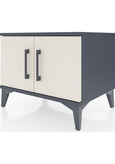 Hyperion Komodin Tek Raflı 2 Kapaklı 60x44x48 Antrasit-aytaşı Antrasit