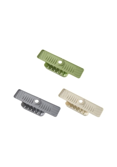 Gri Silikon Musluk Sıçrama Koruma Mat Drenaj Mat Lavabo Su Tutucu Tepsi Kurutma Mat Bulaşık Süngeri Tutucu Mutfak Düzenleyici Araçlar