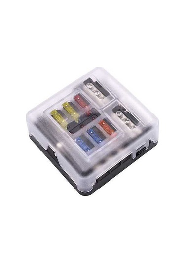 Novahub Siyah 1 Giriş 6 Çıkışlı Sigorta Kutusu - 32v Dc, 30a, Led Gösterge, Kablo Uygun 30