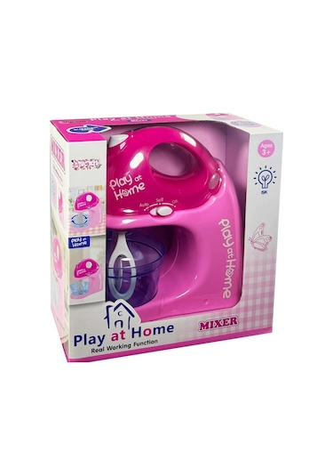 Pembe Hareketli Ve Sesli Oyuncak Mikser Evcilik Mutfak Oyunu 18x18 Cm