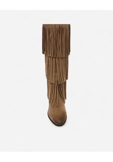 Steve Madden Spur Taupe Sued Kadın Bej Çizme Spur-taupe