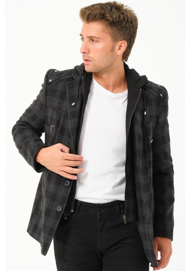 K7532 Dewberry Erkek Kaban-ekose-siyah Ekose-siyah