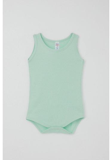 Breeze Erkek Bebek Çıtçıtlı Atlet Zıbın Body Basic 9 Ay-3 Yaş, Su Yeşili Su Yeşili