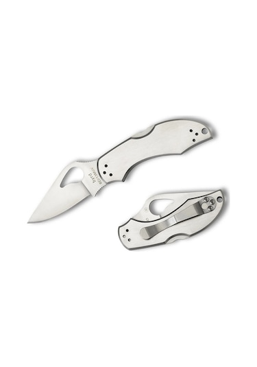 Spyderco Byrd Robin 2 Stainless Plainedge Kamp Çakı Gümüş