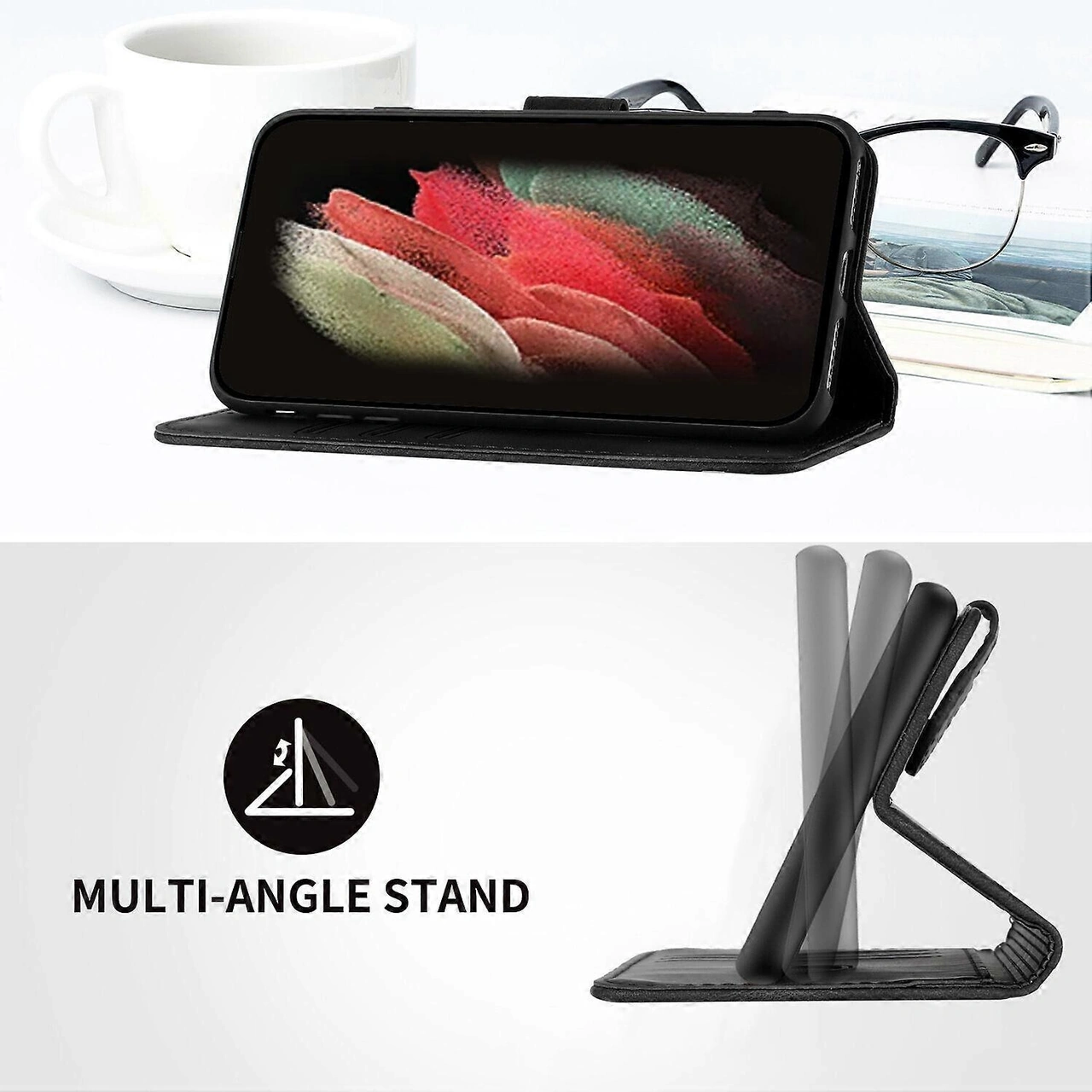 Samsung Galaxy A33 Kılıfı Manyetik Kapaklı Cüzdan Deri Samsung Galaxy A33 Kılıfı İle Uyumlu Çok Renkli