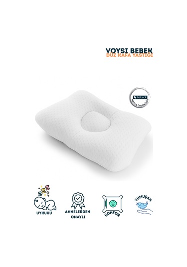 Bebeck Bebek Düz Kafa Yastığı Bebek Yastığı Yumuşak Pamuk Kumaş Voysı Yastık