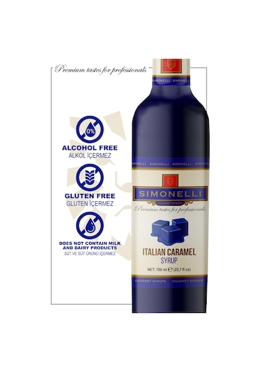 Simonelli Kahve Şurubu İtalyan Karamel Aromalı 70 CL + Pompa Sımonellı