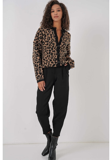 Gabria Leopar Desen Hırka Leopar