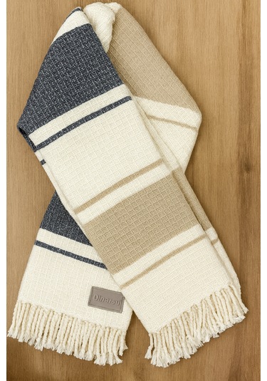 Dinarsu Cozy Life Tv Battaniyesi Lacivert - Kahve