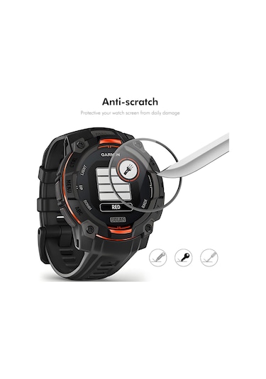 Garmin Instinct 3 İçin Amoled / Solar 45mm 2 Adet Enkay 3d Tam Kapsama Yumuşak Pc Kenar Pmma Hd Ekran Koruyucu Film